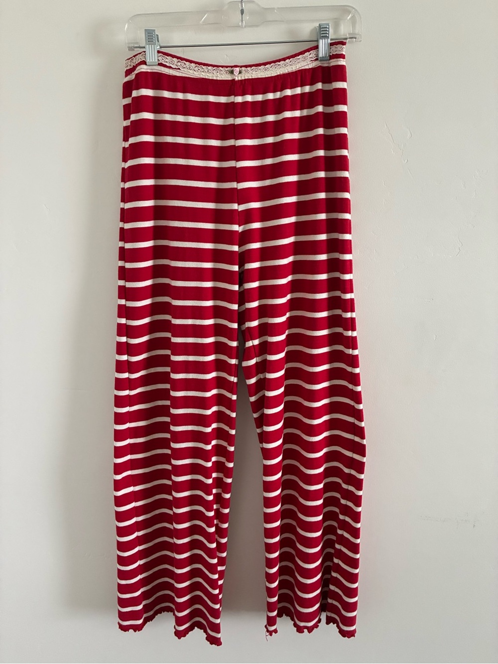 Women's Red & White Striped Lounge Pajama Pants